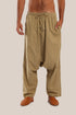 Harem pants with drawstring detail embroidery